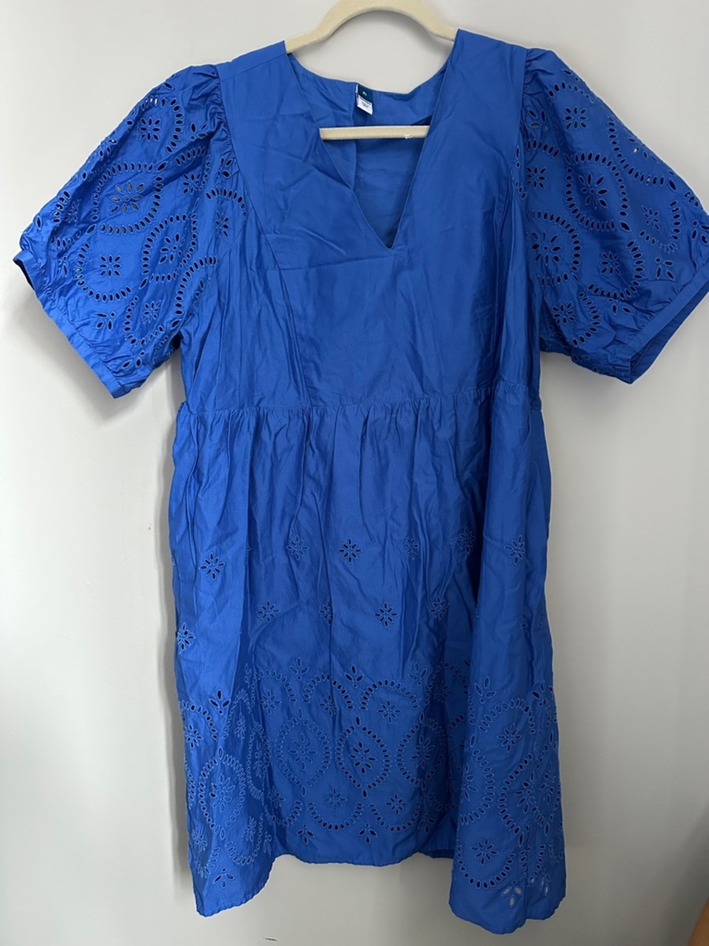 Old Navy Royal Blue Eyelet Mini Dress